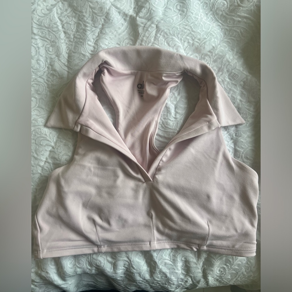 Alo Collar Bra (sz M) in sugar Pink